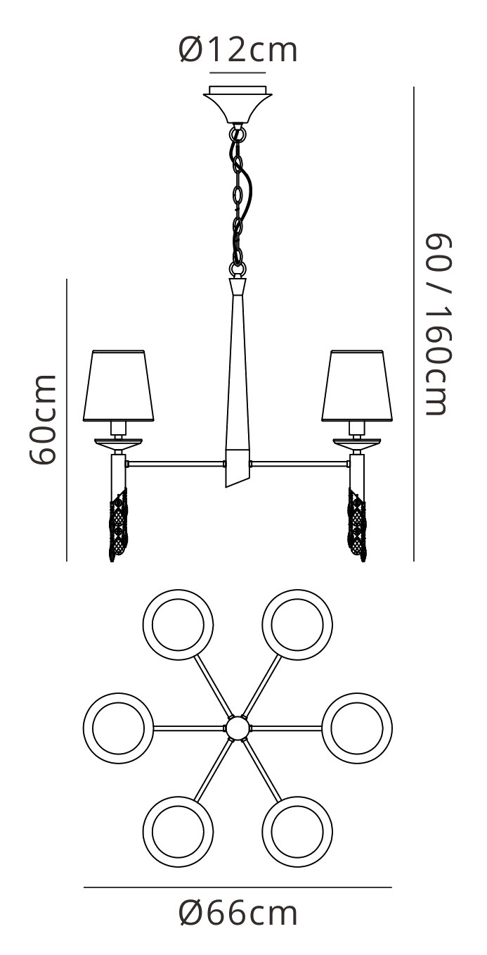Tiffany AB Crystal Ceiling Lights Mantra Shaded Crystal Fittings